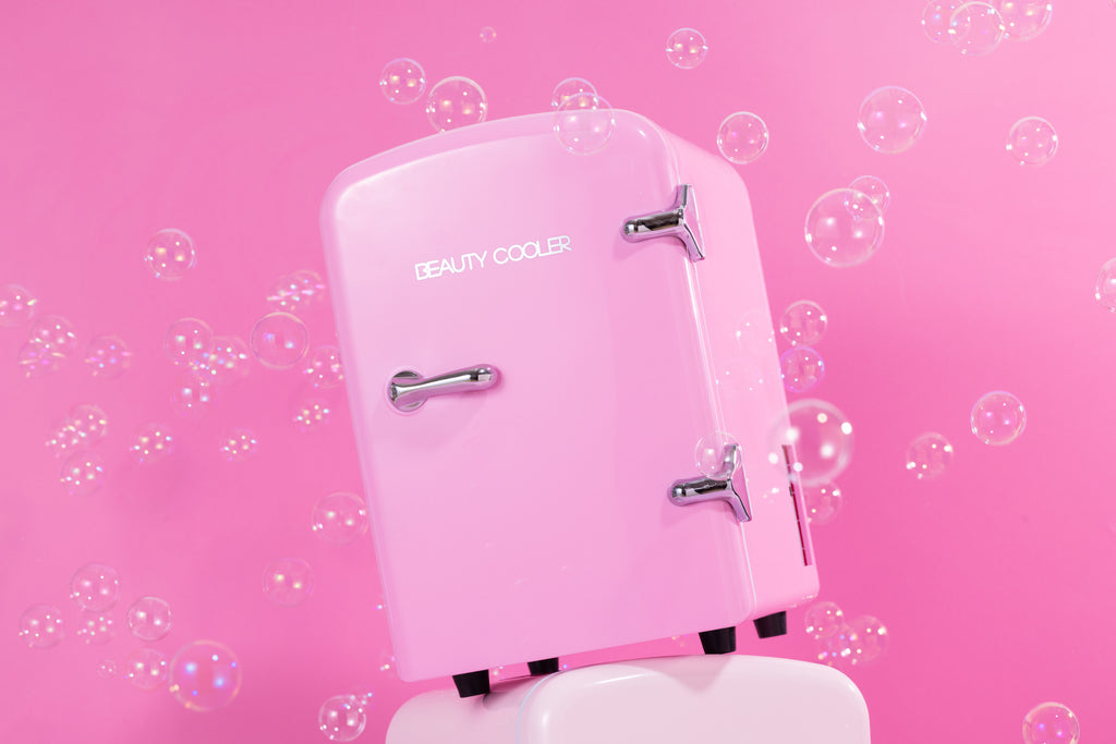 Hot Pink Beauty Cooler Skincare Fridge