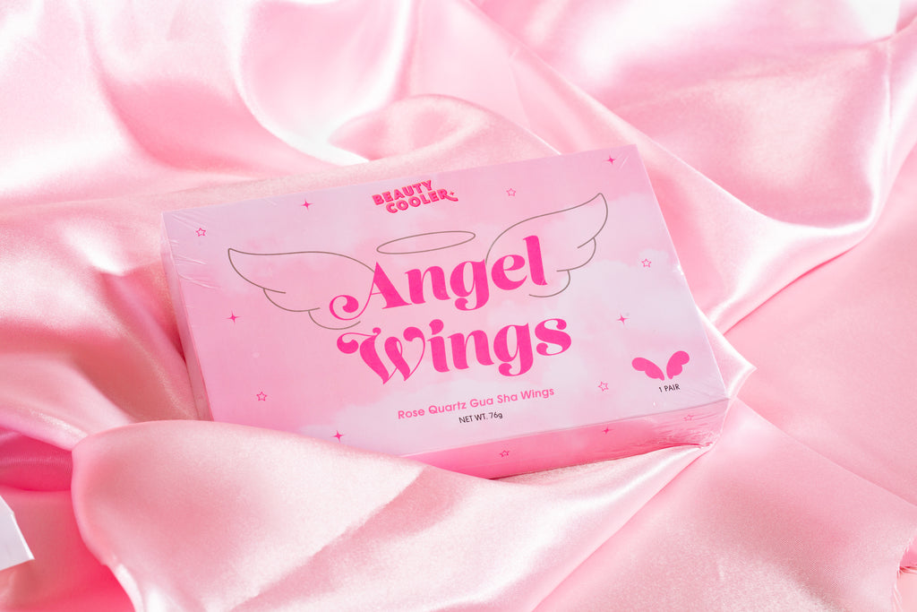 Angel Wings Rose Quartz Gua Sha